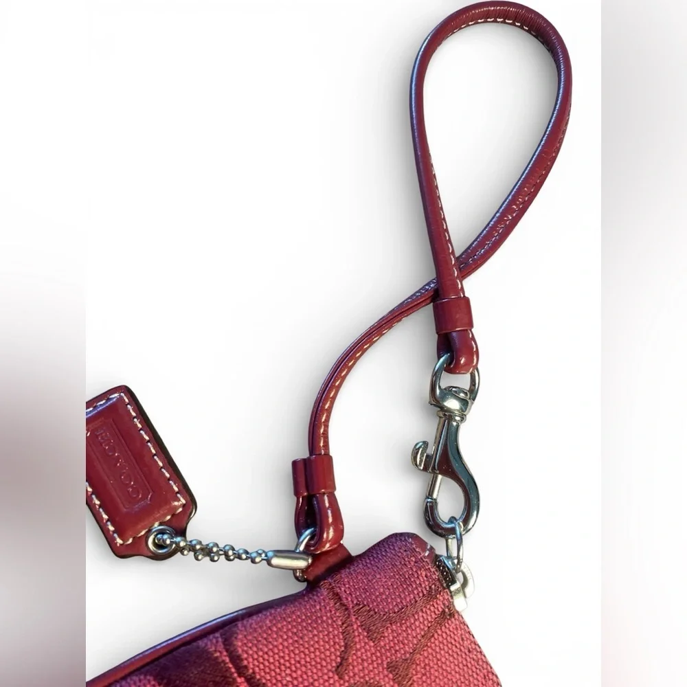 Coach Red Signature Wristlet Vintage